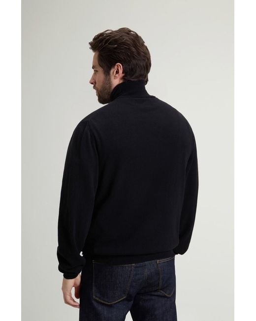Jersey De Cuello Alto De Pura Lana Virgen Para Hombre Talla Woolrich de hombre de color Blue