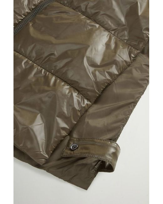 Chaleco Acolchado Plegable De Urban Light Nylon Con Capucha Para Mujer Talla One Woolrich de color Green