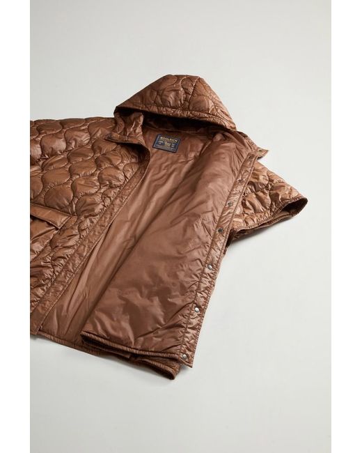 Capa Acolchada De Urban Light Nylon Para Mujer Talla Woolrich de color Brown