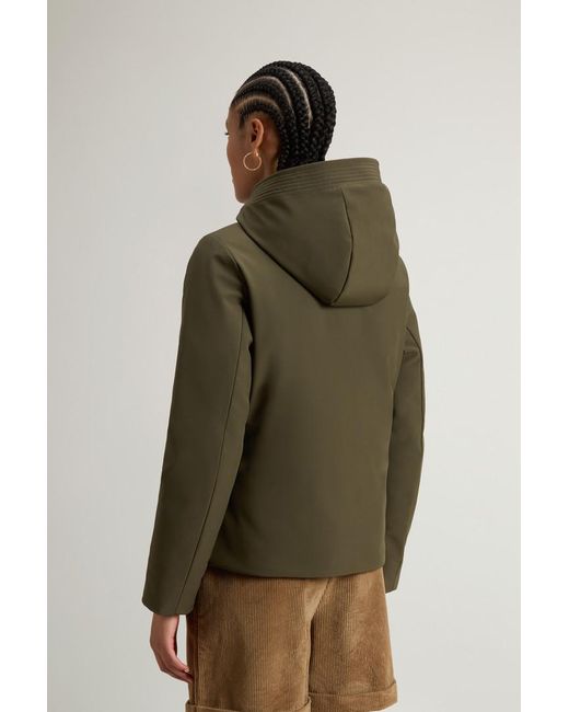 Woolrich Firth-Parka Van Tech Softshell Groen Grootte in het Green