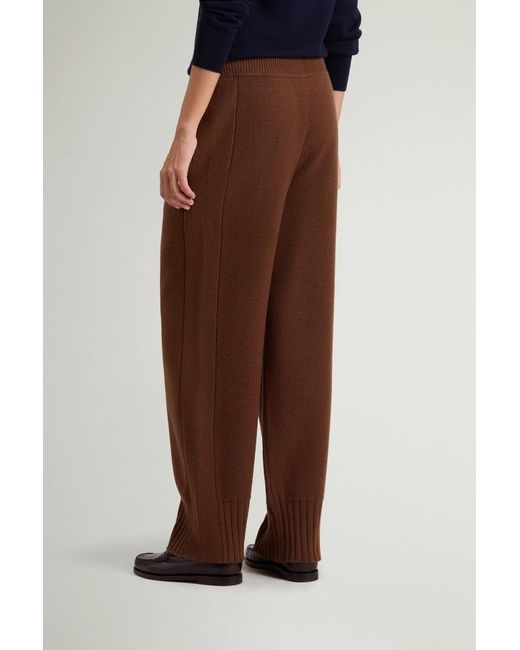 Pantalones De Lana Virgen Y Cachemira Para Mujer Talla Woolrich de color Blue