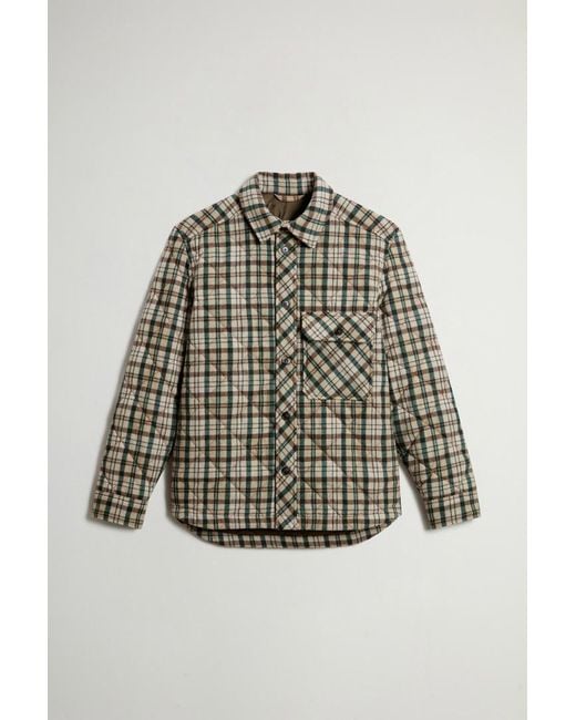 Chaqueta Camisera Acolchada De Mezcla De Lana A Cuadros Para Hombre Talla Woolrich de hombre de color Multicolor