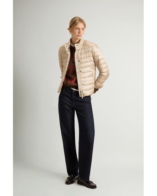 Plumífero Ligero De Liquid Nylon Para Mujer Talla Woolrich de color Blue