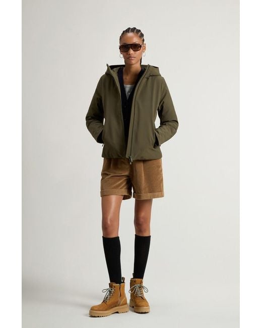 Woolrich Firth-Parka Van Tech Softshell Groen Grootte in het Green