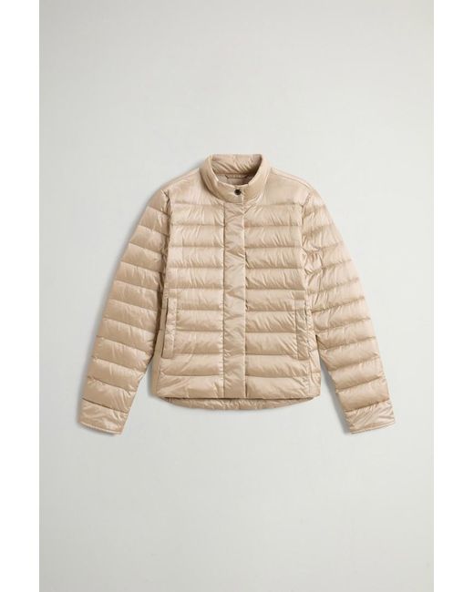 Plumífero Ligero De Liquid Nylon Para Mujer Talla Woolrich de color Blue