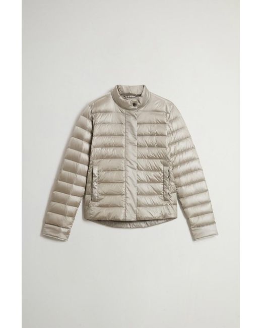 Plumífero Ligero De Liquid Nylon Para Mujer Talla Woolrich de color Blue