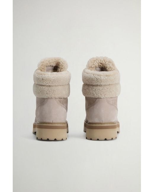 Botines Main De Nobuk Para Mujer Talla Woolrich de color Natural