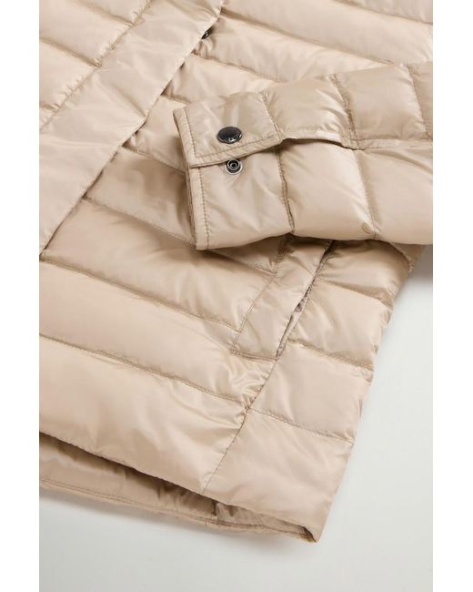 Plumífero Ligero De Liquid Nylon Para Mujer Talla Woolrich de color Blue