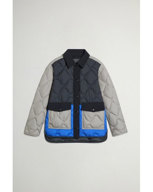 Chaqueta Heritage Acolchada De Microfibra Para Mujer Talla Woolrich de color Blue