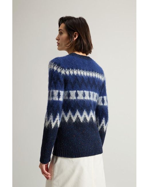 Woolrich Blue Fair Isle Sweater