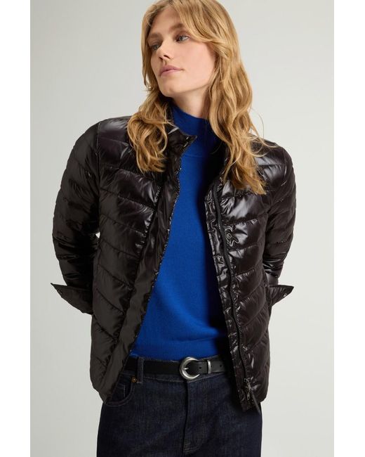 Plumífero Ligero De Liquid Nylon Para Mujer Talla Woolrich de color Blue