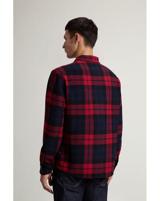 Woolrich Herren Flanell Karoshirt Trout Run Aus Wollmischung Rot Größe in Red für Herren