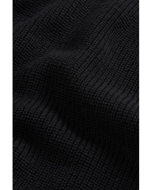 Jersey De Cuello Alto De Pura Lana Virgen Merina Para Mujer Talla Woolrich de color Black