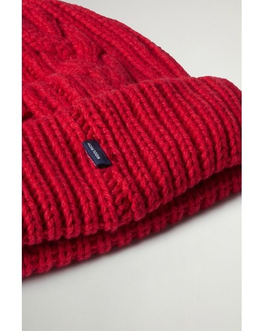 Uomo Berretto di Woolrich in Red da Uomo