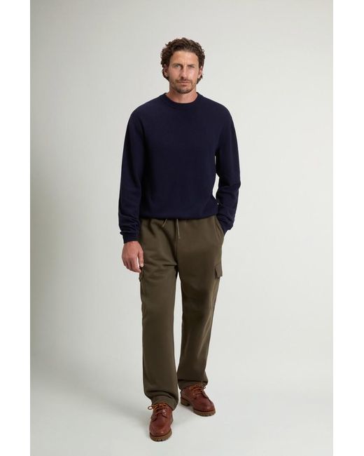 Pantalones Cargo De Mezcla De Algodón Afelpado Para Hombre Talla Woolrich de hombre de color Blue