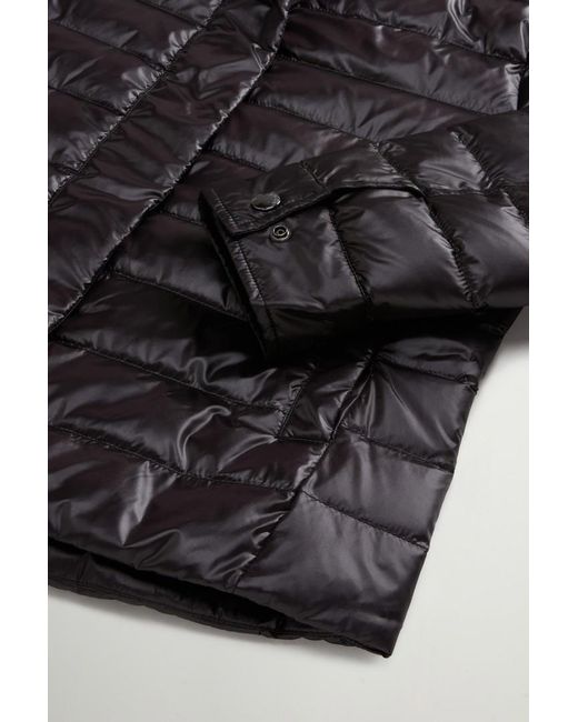 Plumífero Ligero De Liquid Nylon Para Mujer Talla Woolrich de color Blue