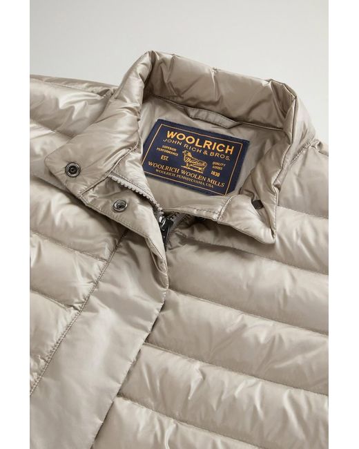 Plumífero Ligero De Liquid Nylon Para Mujer Talla Woolrich de color Blue