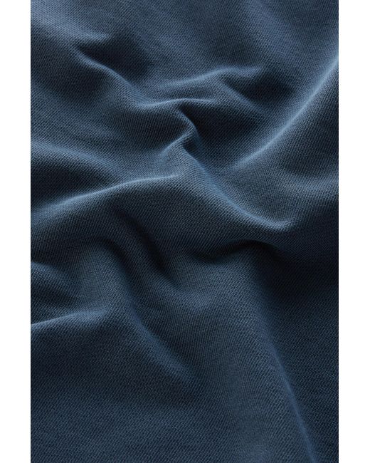 Woolrich Garment-dyed Sport Shorts In Pure Cotton Fleece Blue for men