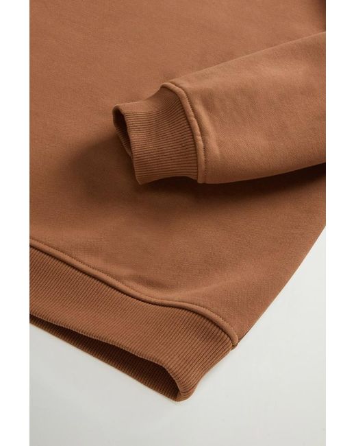 Sudadera De Cuello Redondo De Mezcla De Algodón Con Estampado Para Hombre Talla Woolrich de hombre de color Brown