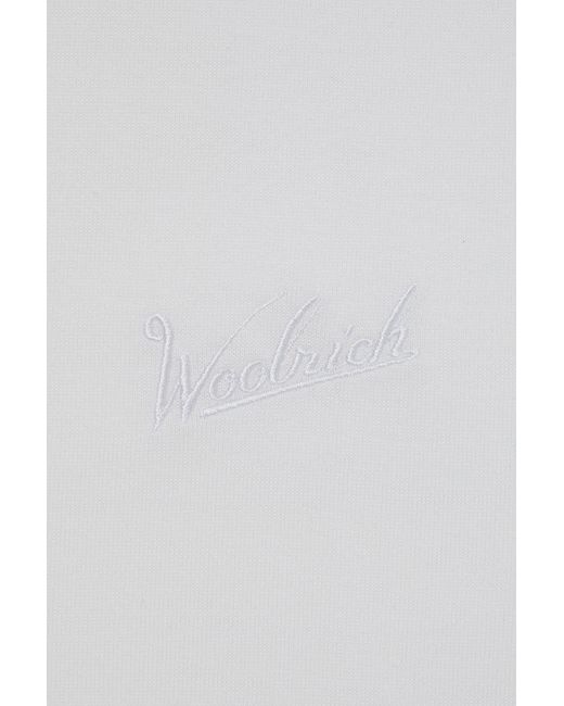 Woolrich White Coolmax T-shirt With Embroidered Logo for men