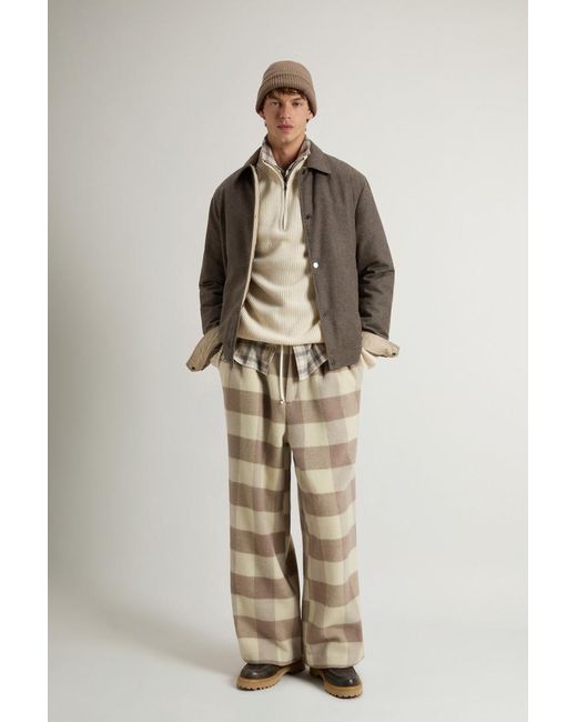 Woolrich Herren Overshirt Keating Aus Recycelter Italienischer Wollmischung Braun Größe in Natural für Herren