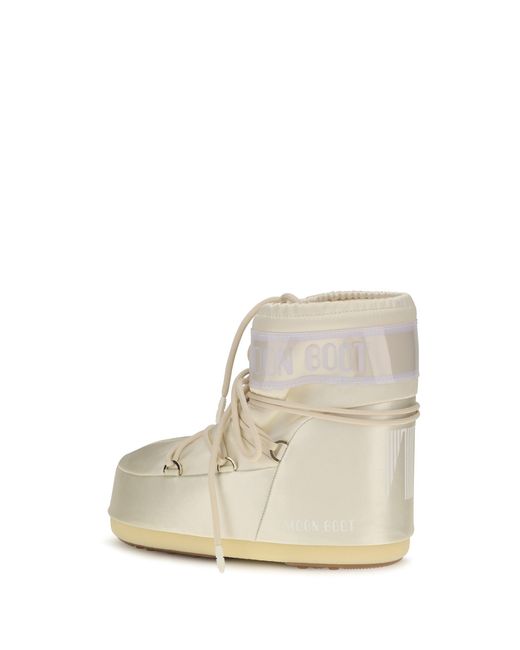 Moon Boot White Icon Low Pearly Ankle Boots