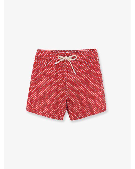 Mc2 Saint Barth Red Nylon Swim Shorts for men
