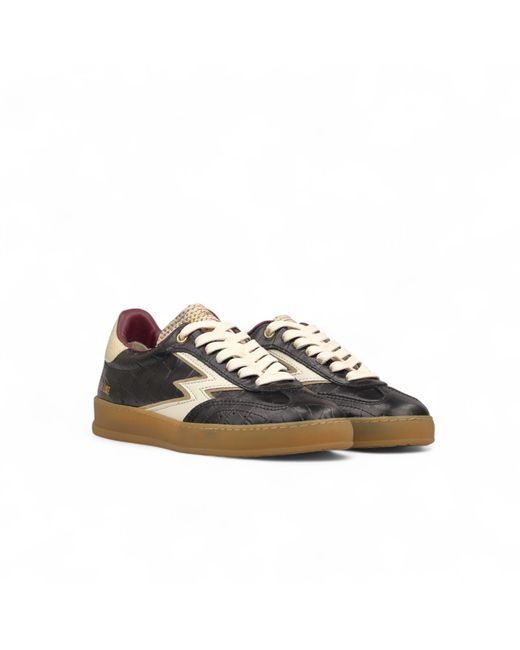 Moaconcept Black Club Crocodile Effect Sneakers