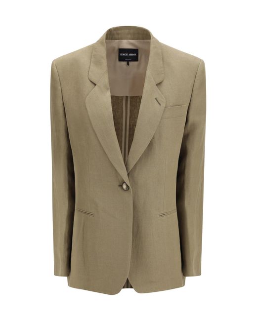 Women's Green Single-Breasted Jacket