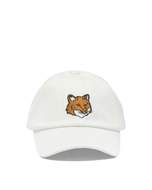 Maison Kitsuné White "Fox Head" Baseball Cap