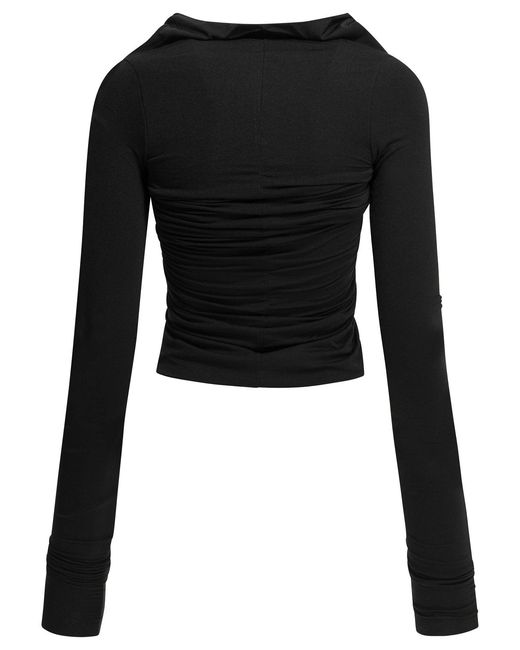 Rick Owens Black "Ls Prong" Casual Top