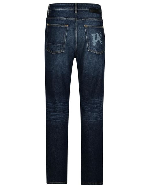 Palm Angels Blue Denim Jeans for men