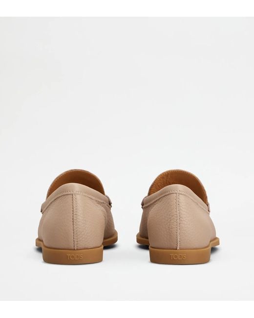 Tod's Natural Leather Loafers