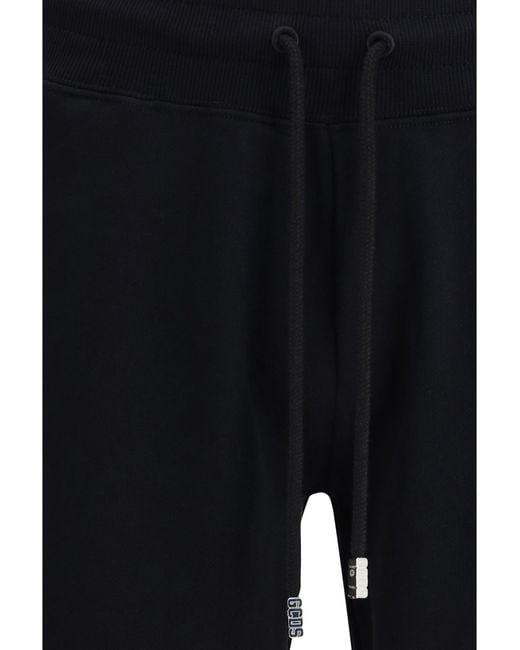 Gcds Black Brushed Cotton Sweatpants for men