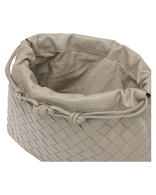 Bottega Veneta Gray Intrecciato Medium Pouch