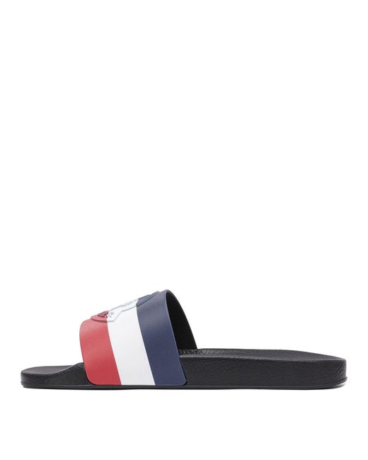 Moncler White "Basile" Slides for men