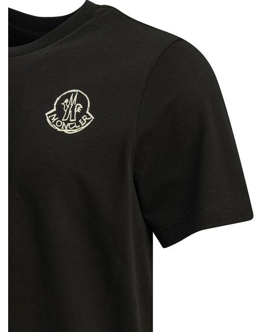 Moncler Black Crewneck T-Shirt for men