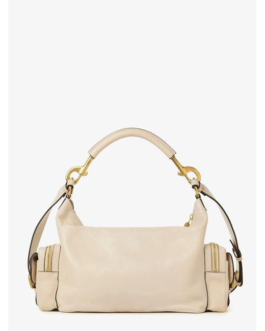Chloé Natural Shoulder Bag Double Carry Leather