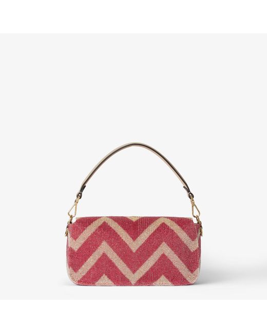 Fendi Red Baguette" Crossbody Bag
