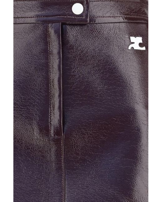 Courreges Purple Mini Vinyl Skirt