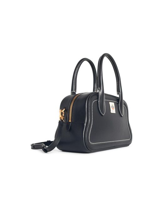 Bally Black 'Unda' Grenade Lear Bag