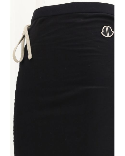 Moncler Black Rick Owens Long Skirt + Rick Owens
