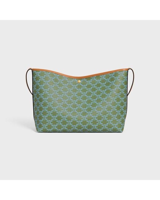 Céline Green "Shopper" Medium Crossbody Bag
