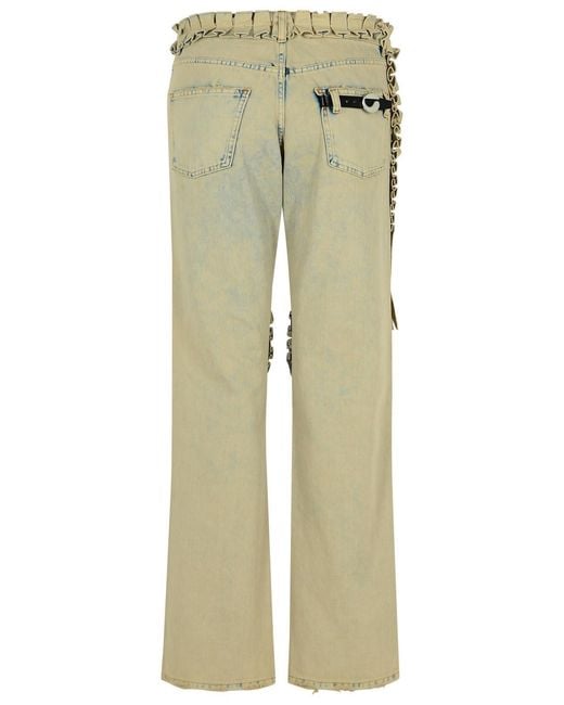 Coperni Natural 'Ruffled' Cotton Jeans