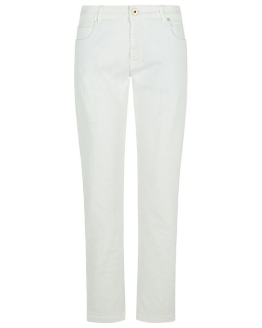 Eleventy White Cotton Pants for men
