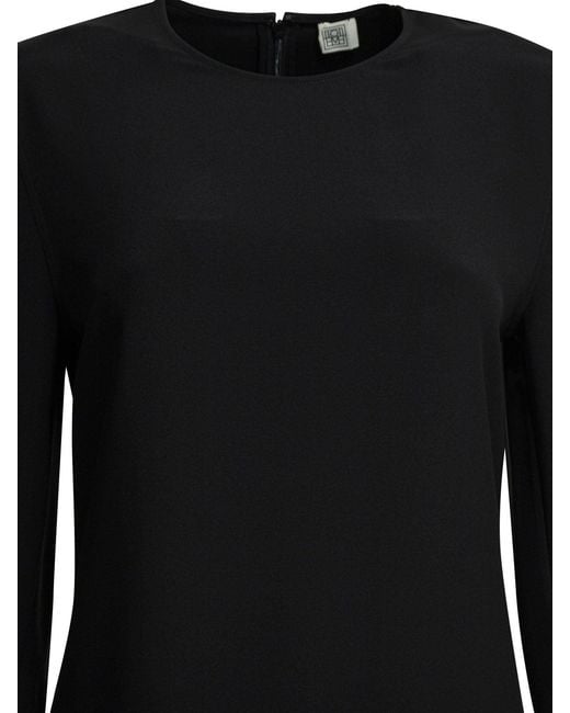 Totême  Black Long Petal Dress