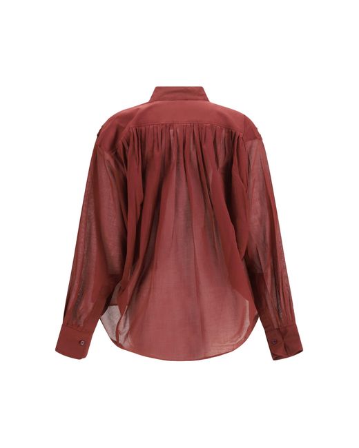 ANDAMANE Red Rania Oversized Shirt