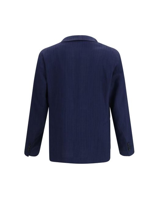 Tagliatore Blue Single-Breasted Jacket for men