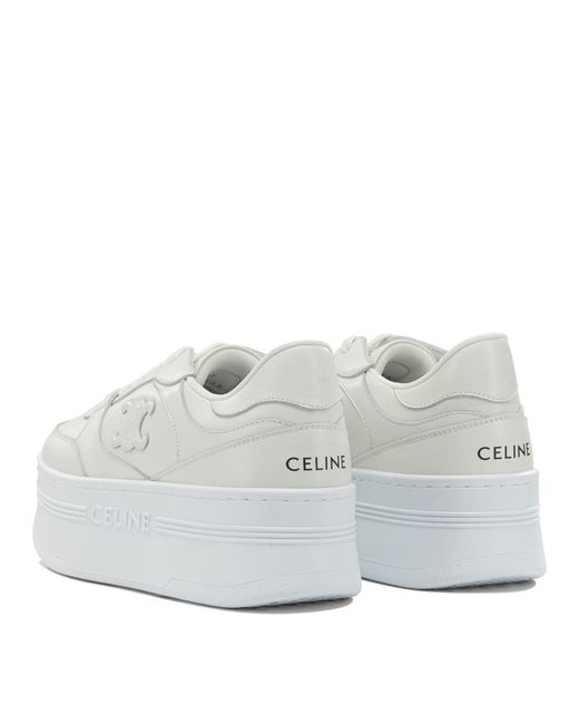 Céline White "Block" Wedge Sneakers