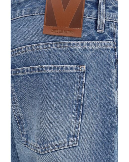 Valentino Blue Straight-Leg Jeans